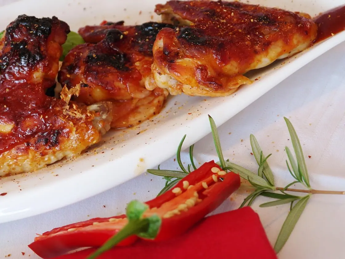 Alitas de pollo al limón y pimienta en air fryer