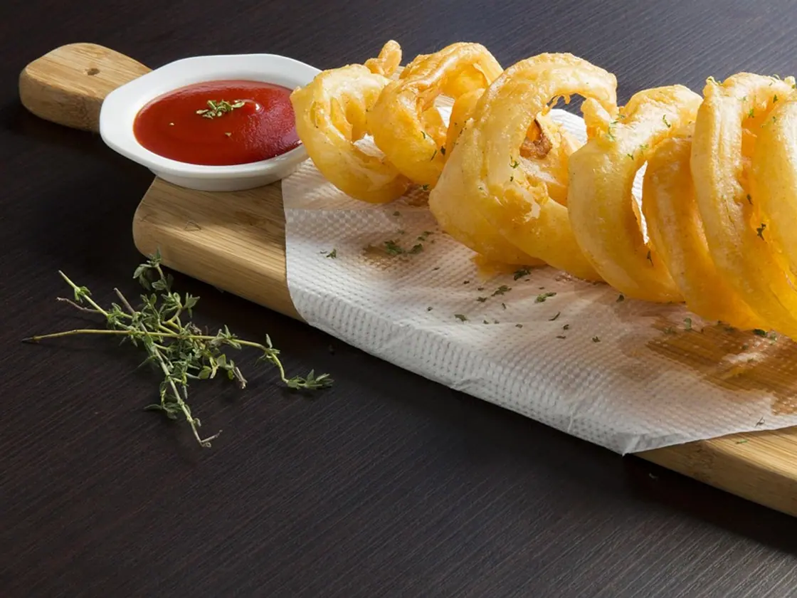 Aros de cebolla en air fryer