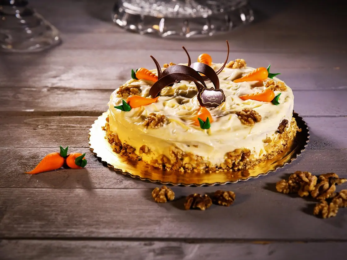 Bizcocho de zanahoria con frosting de queso