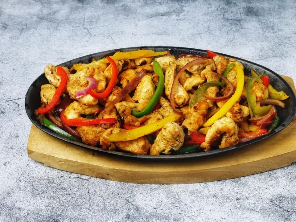 Fajitas de pollo con pimientos