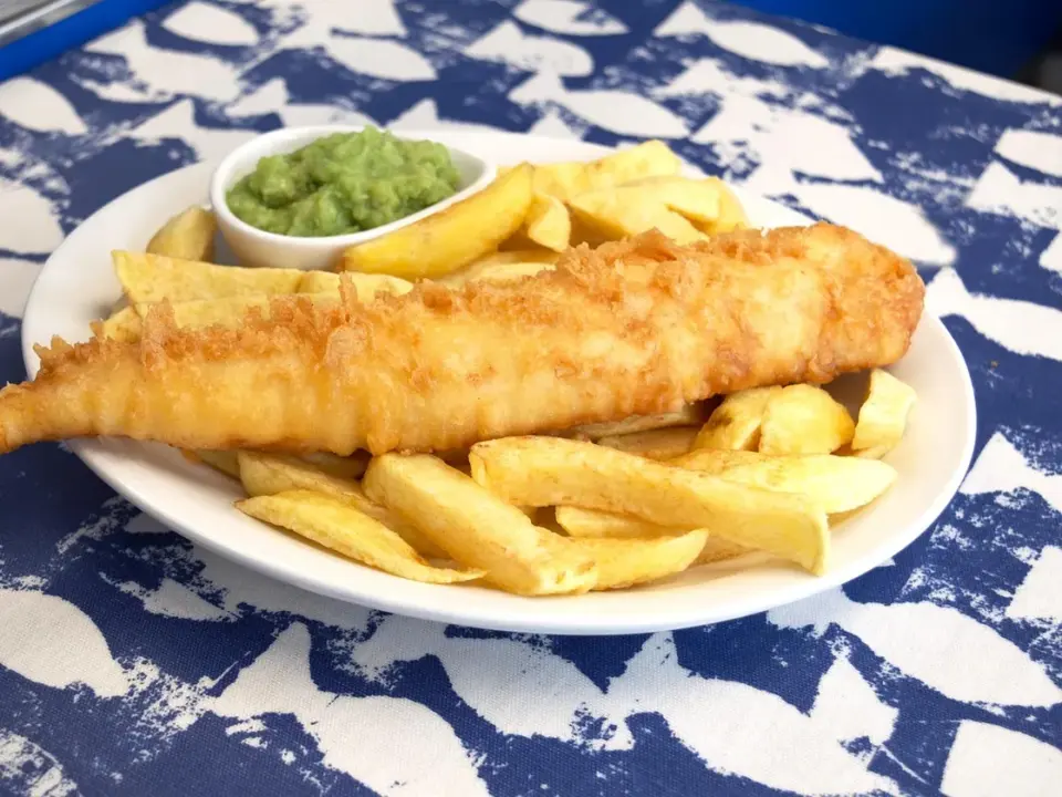 Fish and chips al horno