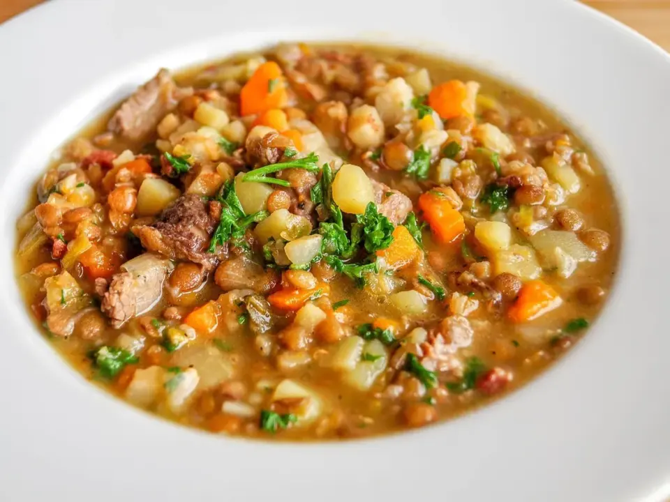 Lentejas estofadas con verduras