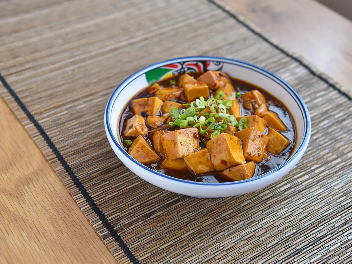Mapo tofu con pavo picado