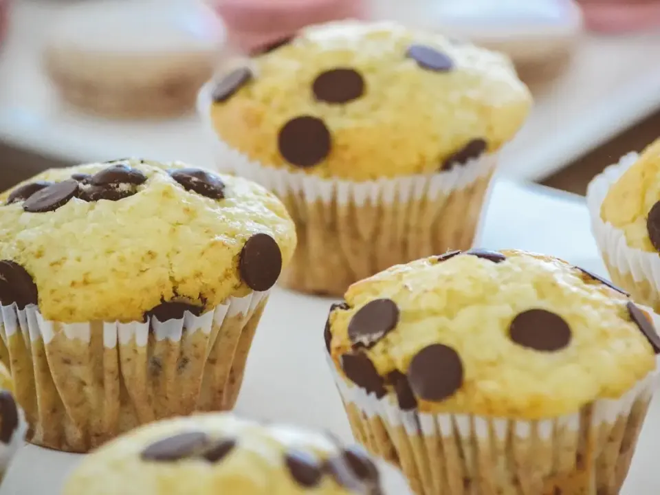 Magdalenas de chocolate proteicas