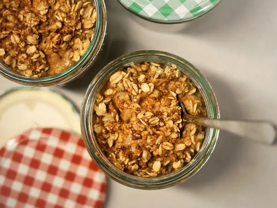 Overnight oats de chocolate proteicos