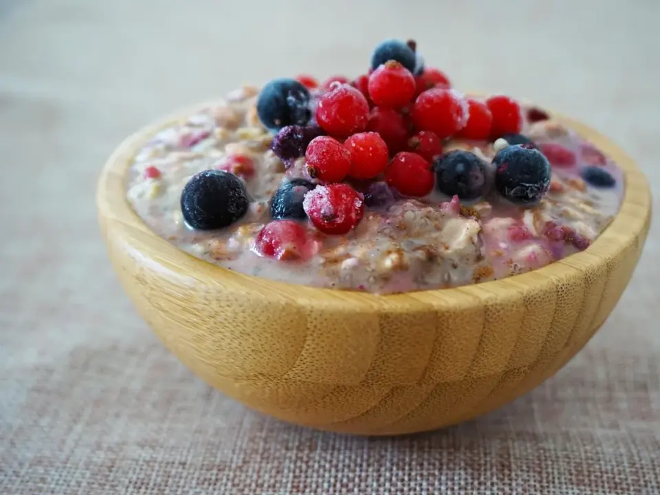 Overnight oats de frutos rojos y yogur
