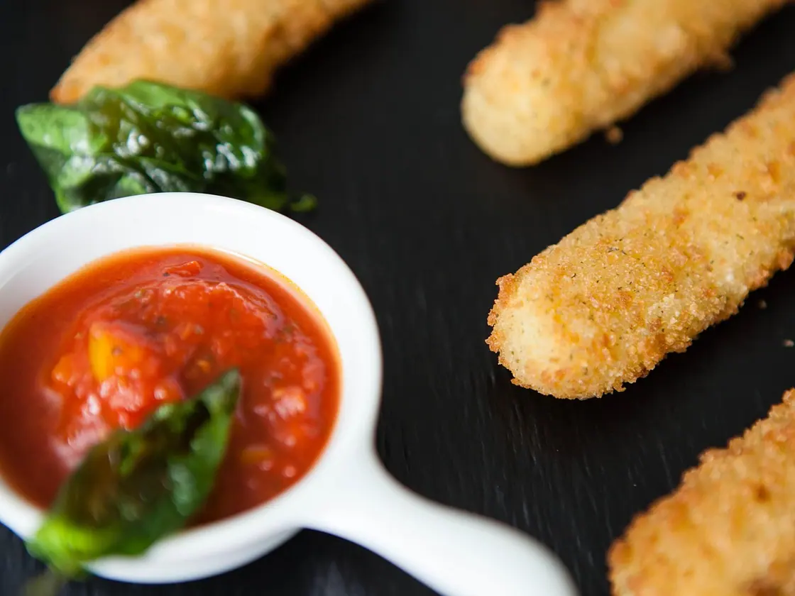 Palitos de mozzarella en air fryer