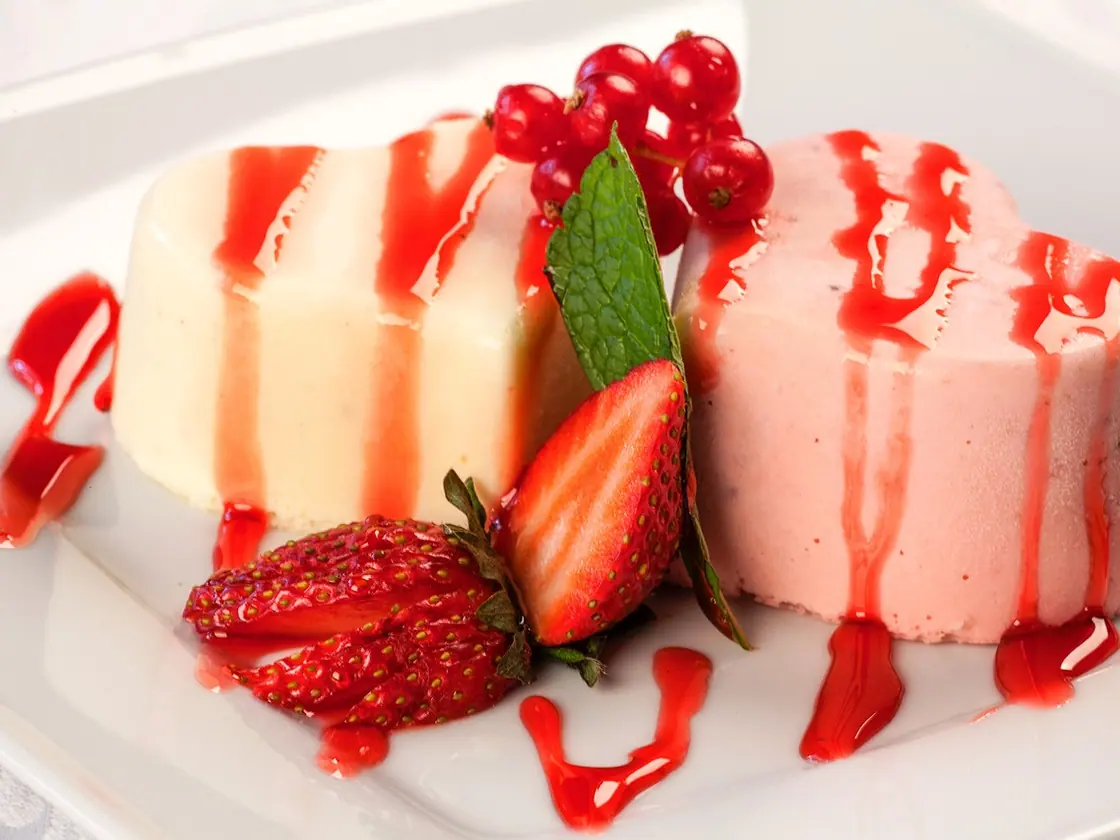 Panna cotta de yogur con frutos rojos