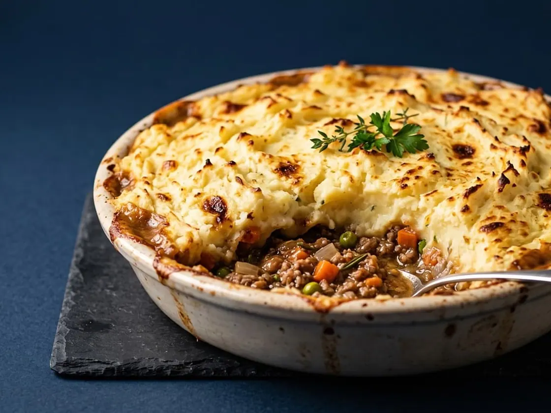 Pastel de carne con puré de patata (shepherd’s pie)