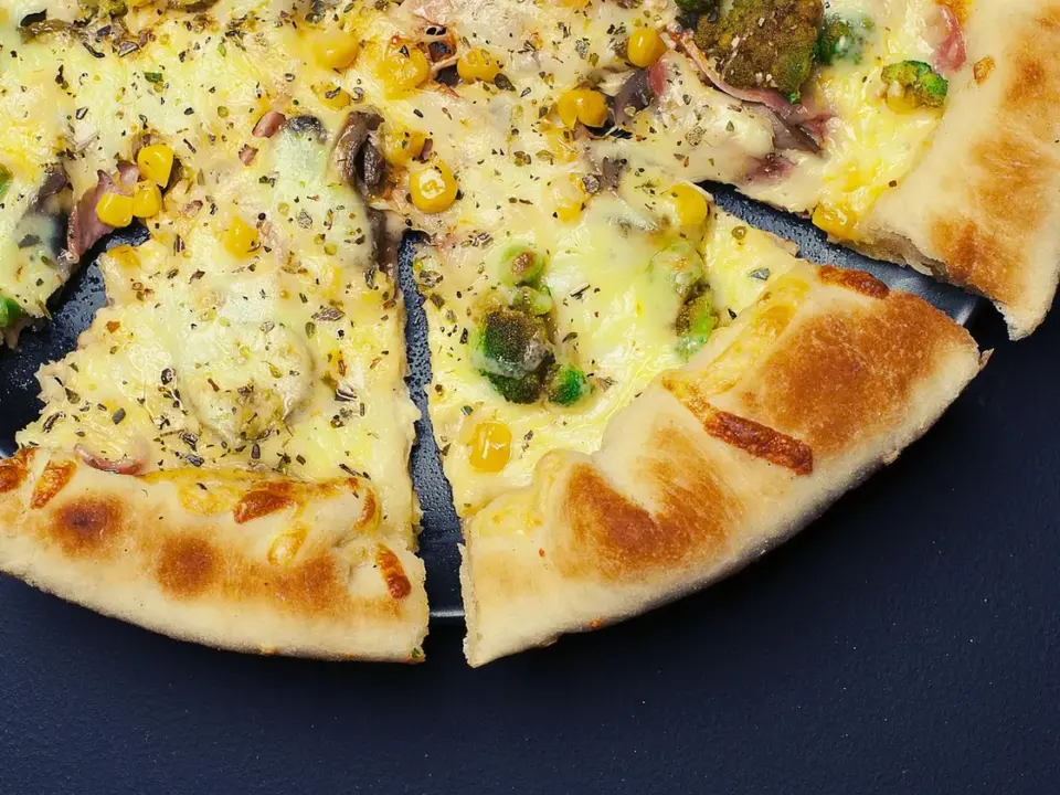 Pizza con base de coliflor