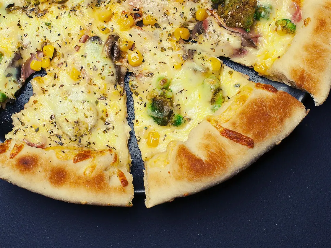 Pizza con base de coliflor