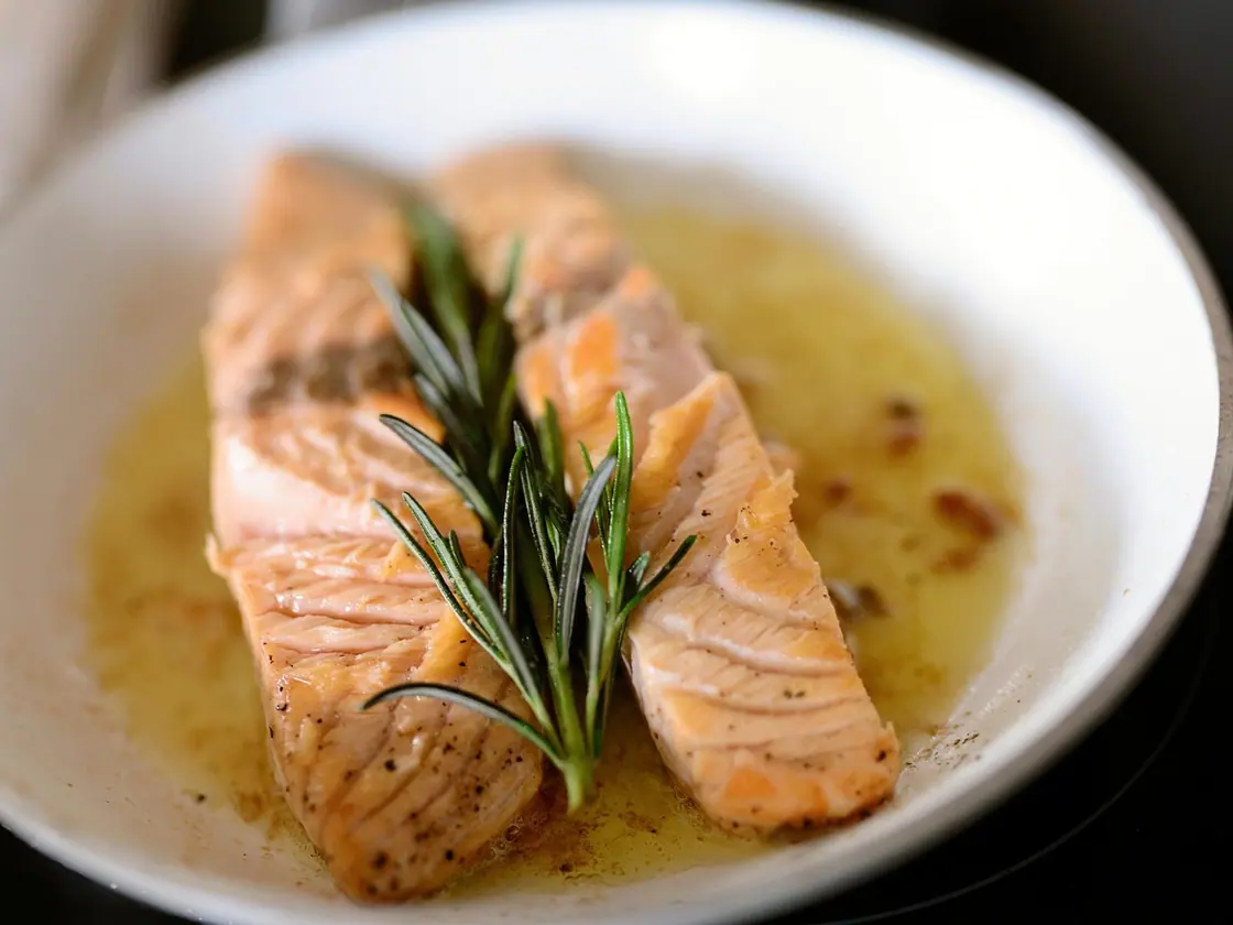 Salmón a la sartén con piel crujiente