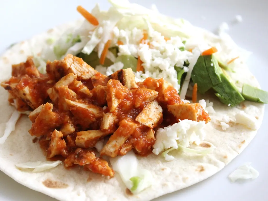 Tacos veganos de garbanzos especiados