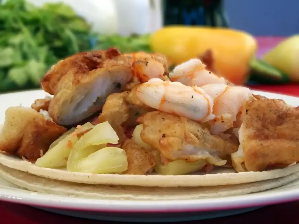 Tacos de pescado crujiente en air fryer