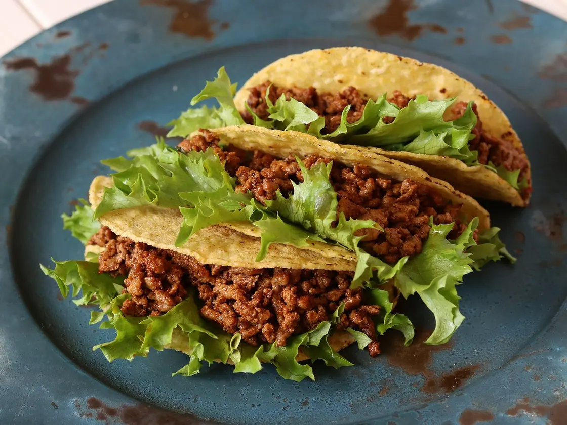 Tacos de ternera picada estilo Tex-Mex