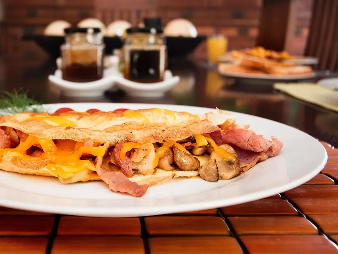 Tortilla de calabacín y cebolla