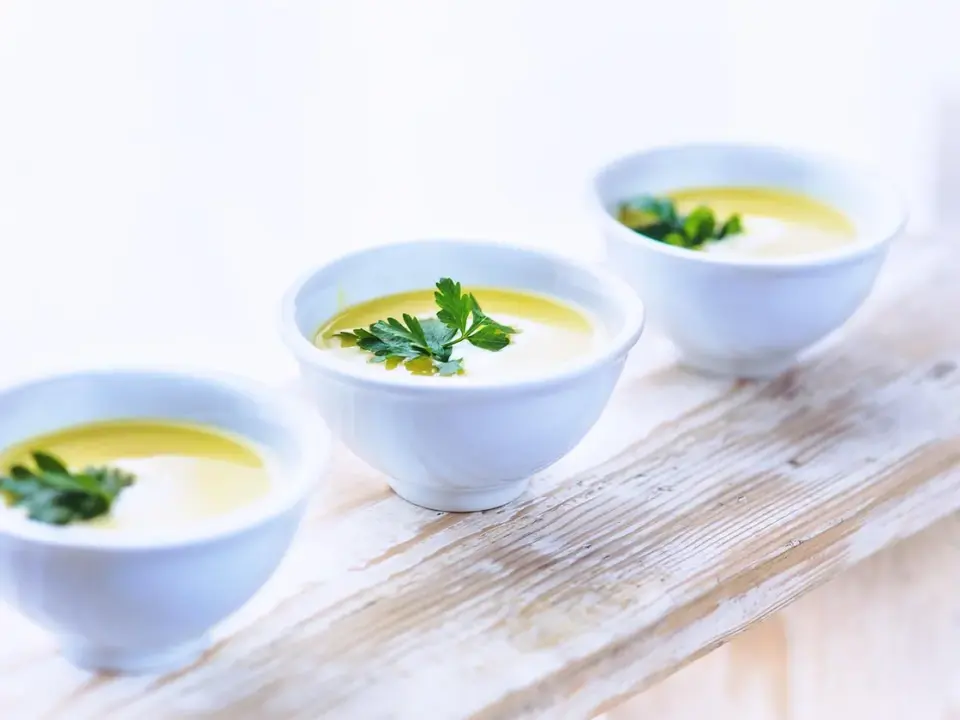 Vichyssoise ligera de puerro y patata
